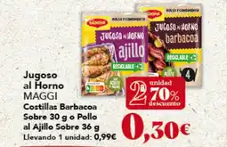 Gadis MAGGI Jugoso al Horno Costillas Barbacoa Sobre o Pollo al Ajillo Sobre oferta
