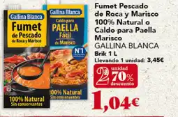 Gadis GALLINA BLANCA Fumet Pescado de Roca y Marisco 100% Natural o Caldo para Paella Marisco oferta