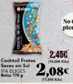 Gadis IFA ELIGES Cocktail Frutos Secos sin Sal oferta