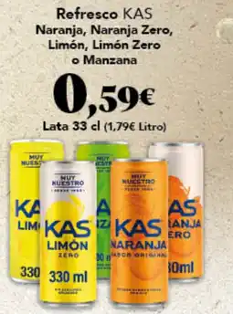 Gadis KAS Refresco Naranja, Naranja Zero, Limón, Limón Zero o Manzana oferta