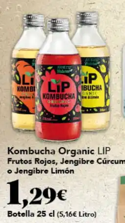 Gadis LIP Kombucha Organic Frutos Rojos, Jengibre Cúrcuma o Jengibre Limón oferta