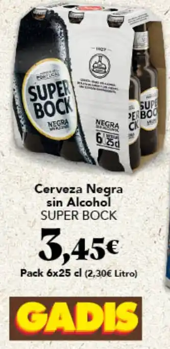 Gadis SUPER BOCK Cerveza Negra sin Alcohol oferta
