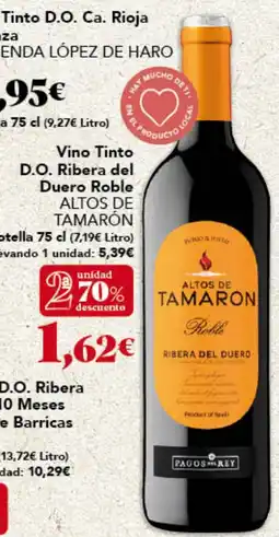 Gadis ALTOS DE TAMARÓN Vino Tinto D.O. Ribera del Duero Roble oferta