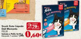 Gadis FELIX Snack Gato Líquido Deli Moments oferta