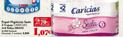 Gadis CARICIAS Papel Higiénico Seda descuento 3 Capas oferta