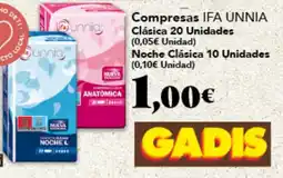 Gadis IFA UNNIA Compresas oferta