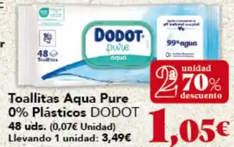 Gadis DODOT Toallitas Aqua Pure 0% Plásticos oferta