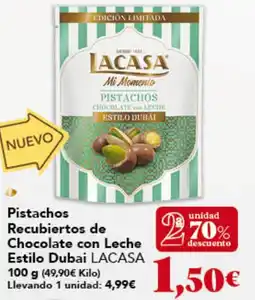 Gadis LACASA Pistachos Recubiertos de Chocolate con Leche Estilo Dubai oferta