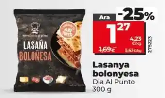 Dia Dia al punto - lasana bolonesa oferta
