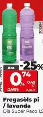 Dia Dia super paco - friegasuelos pino/lavanda oferta