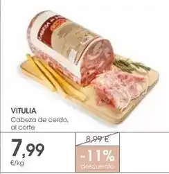 Supermercados Plaza Vitulia - cabeza de cerdo oferta