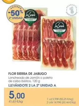 Supermercados Plaza Flor - sierra de jabugo oferta