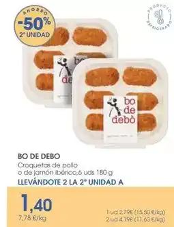 Supermercados Plaza Bo de debò - craquetas de pollo o de jamón ibérico oferta