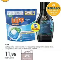Supermercados Plaza Wipp - detergente capsulas power caps limpieza profunda 33 dosis + regalo oferta