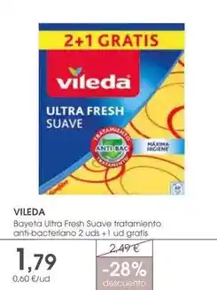 Supermercados Plaza Vileda - bayeta ultra fresh suave tratamiento anti-bacteriano oferta
