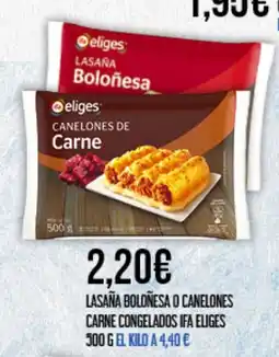 Claudio IFA ELIGES Lasaña boloñesa o canelones carne congelados oferta