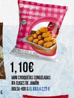 Claudio IFA ELIGES Mini croquetas congeladas de jamón bolsa oferta