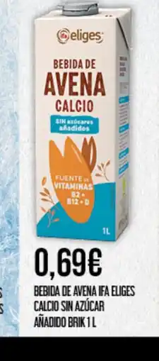 Claudio IFA ELIGES Bebida de avena calcio sin azúcar oferta