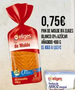 Claudio IFA ELIGES Pan de molde blanco 0% azúcar añadido oferta