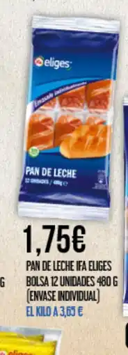 Claudio IFA ELIGES Pan de leche bolsa 12 unidades oferta