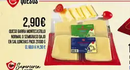 Claudio Queso barra montecastillo normal o semigraso bajo en sal lonchas oferta