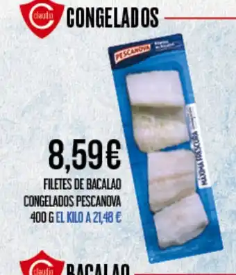 Claudio PESCANOVA Filetes de bacalao congelados oferta