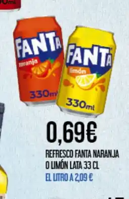 Claudio FANTA Refresco naranja o limón lata oferta