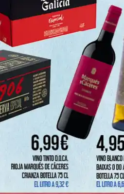 Claudio Vino tinto d.o.ca. rioja marqués de cáceres crianza botella oferta