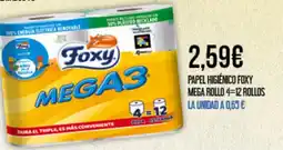 Claudio FOXY MEGA Papel higiénico rollo 4-12 rollos oferta