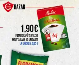 Claudio MELITTA Filtros café 1x4 tazas oferta