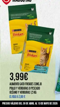 Claudio FRISKIES Alimento gato conejo pollo y verduras o pescado océano y verduras oferta