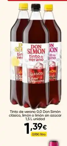 FROIZ DON SIMÓN Tinto de verano 0,0 clásico, limón o limón sin azúcar oferta