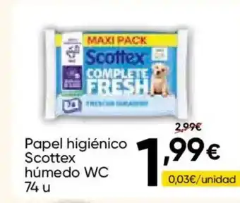 FROIZ SCOTTEX Papel higiénico húmedo WC oferta