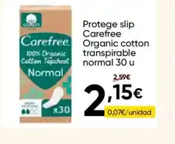 FROIZ CAREFREE Protege slip Organic cotton transpirable normal 30 u Normal oferta