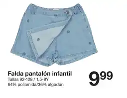 Zeeman Falda pantalón infantil oferta