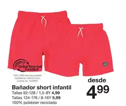 Zeeman Bañador short infantil oferta