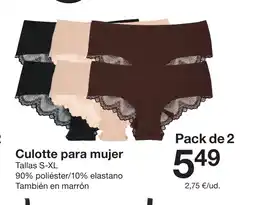 Zeeman Culotte para mujer oferta