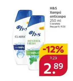 Rossmann H&S Xampú anticaspa oferta