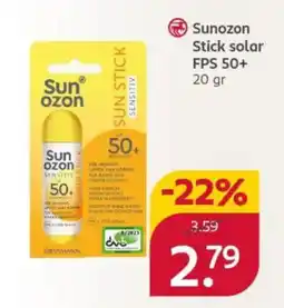 Rossmann SUNOZON Stick solar FPS 50+ oferta