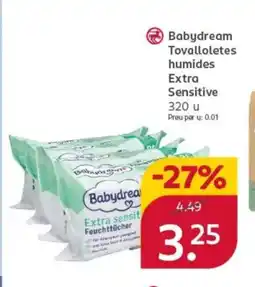 Rossmann BABYDREAM Tovalloletes humides Extra Sensitive oferta