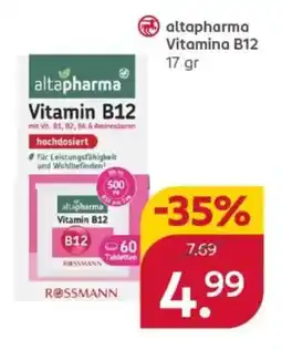 Rossmann ALTAPHARMA Vitamin B12 oferta
