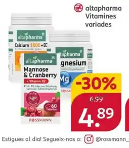 Rossmann ALTAPHARMA Vitamines variades oferta