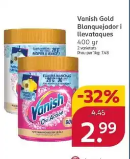 Rossmann VANISH GOLD Blanquejador i llevataques oferta
