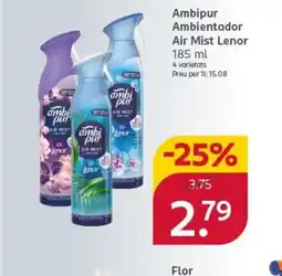 Rossmann AMBIPUR Ambientador Air Mist Lenor oferta