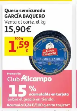 Alcampo GARCÍA BAQUERO Queso semicurado oferta
