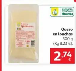 Alcampo Queso en lonchas oferta