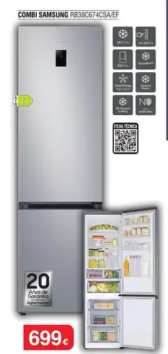 Milar SAMSUNG Combi rb38c674csa/ef oferta