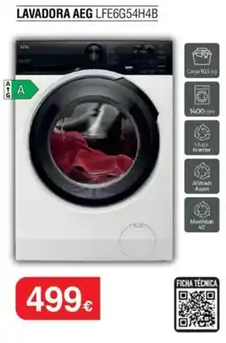 Milar AEG Lavadora lfe6g54h4b oferta