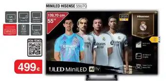 Milar HISENSE Miniled 55u7q oferta