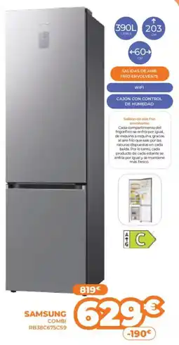 Pascual Martí SAMSUNG Combi rb38c675cs9 oferta